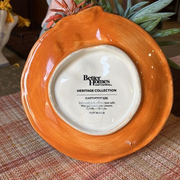 Earthenware Fox Salad plate 8" around new never used Bohemian - Picture 2 of 3